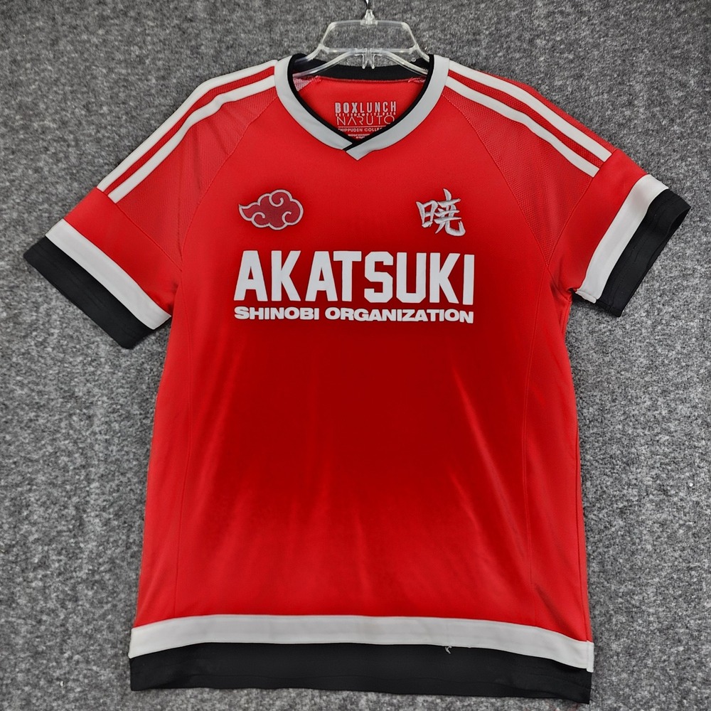 BoxLunch Naruto Akatsuki Jersey Mens Medium Soccer Style Shinobi‎ Organization